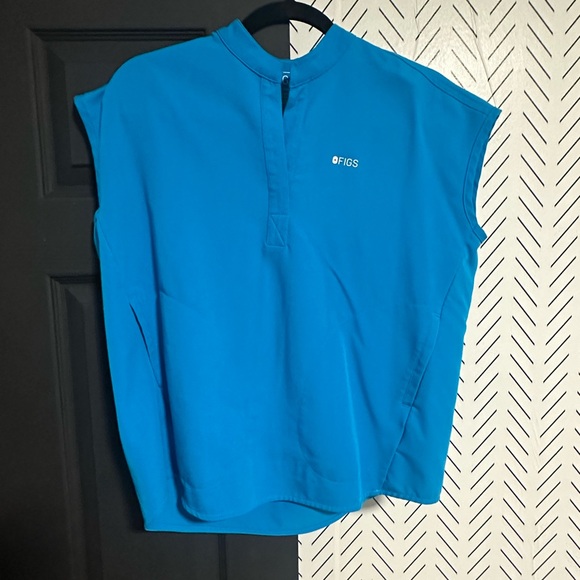 Figs Scrubs- Extreme Blue XXS Top XXS Tall Pants - Picture 1 of 4